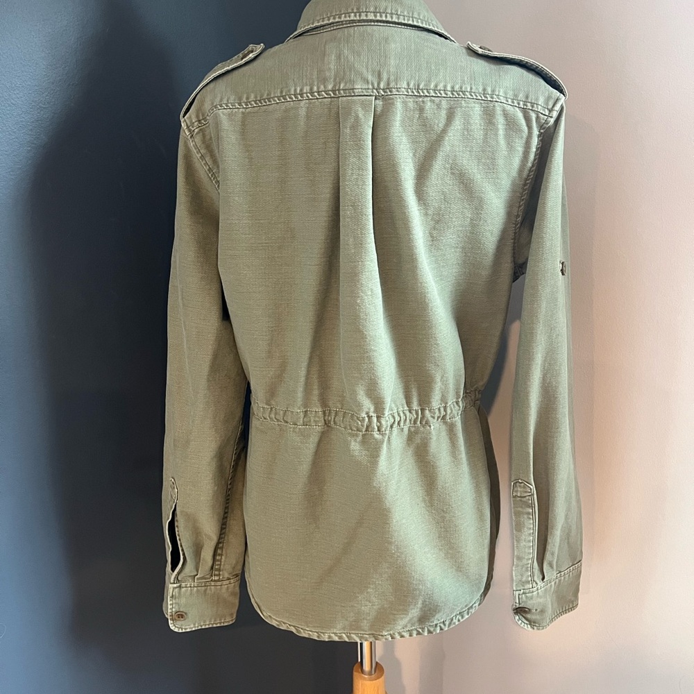 Obey Propaganda Utility Shirt Jacket Olive Green Button Front Military Style - Picture 10 of 14